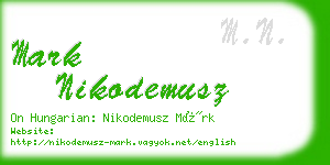 mark nikodemusz business card